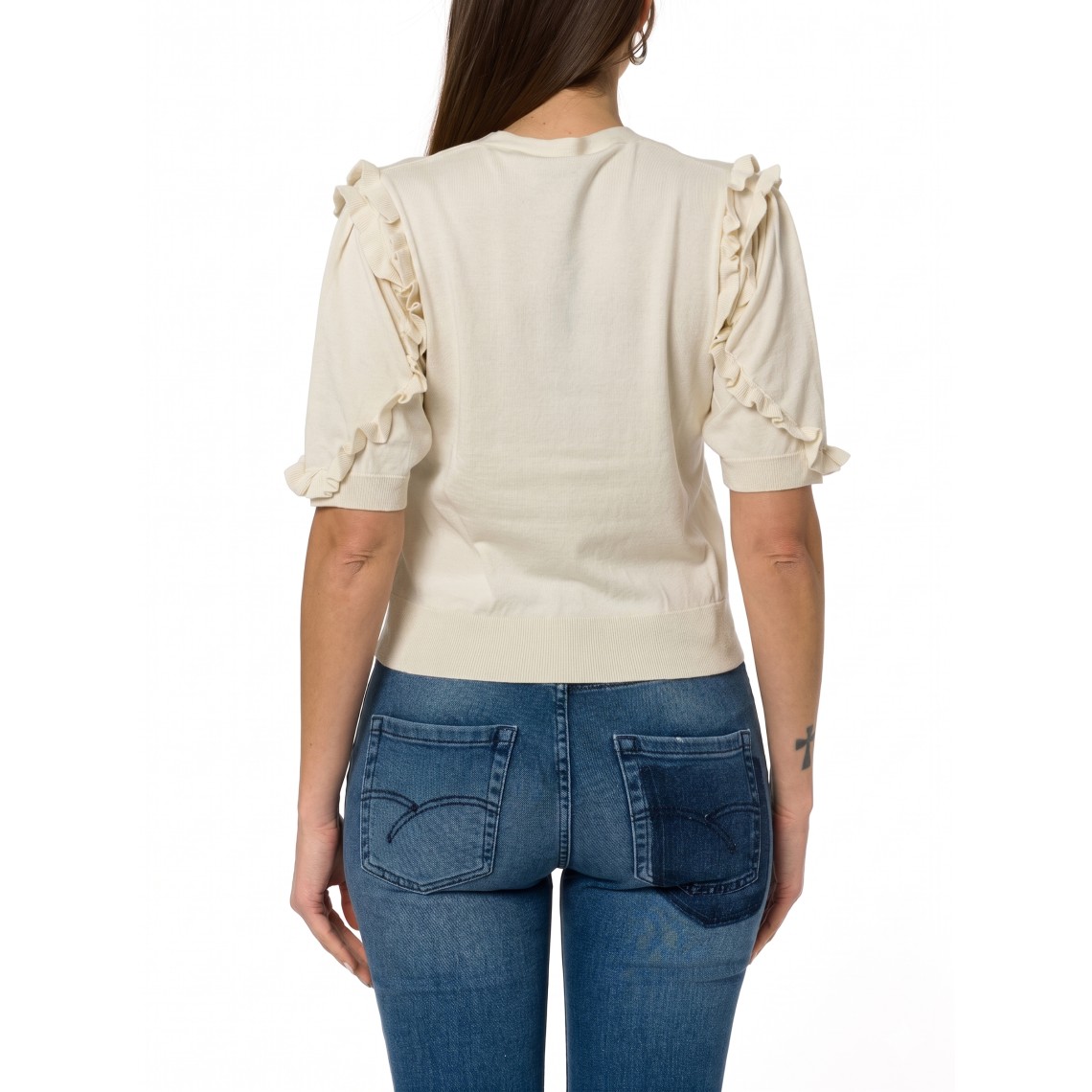 Cardigan crop con volant Marella Sport