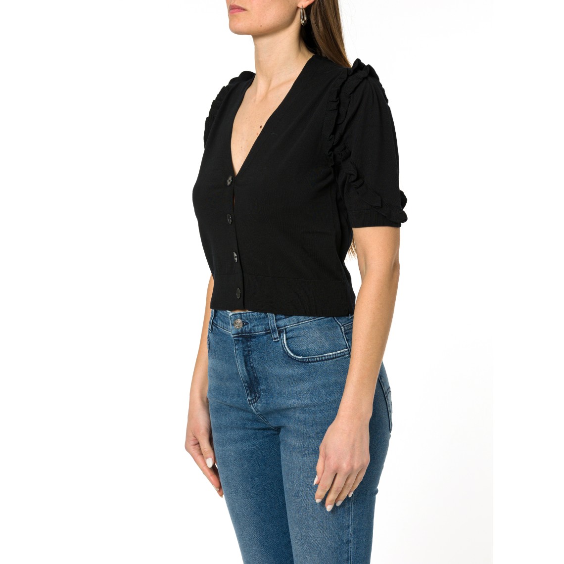 Cardigan crop con volant Marella Sport