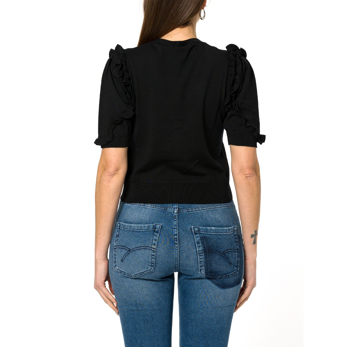 Cardigan crop con volant Marella Sport