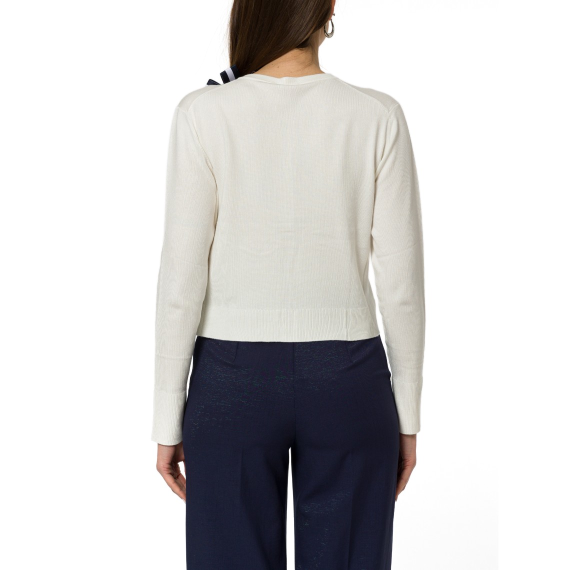 Cardigan corto con spilla a coccarda Emme Marella