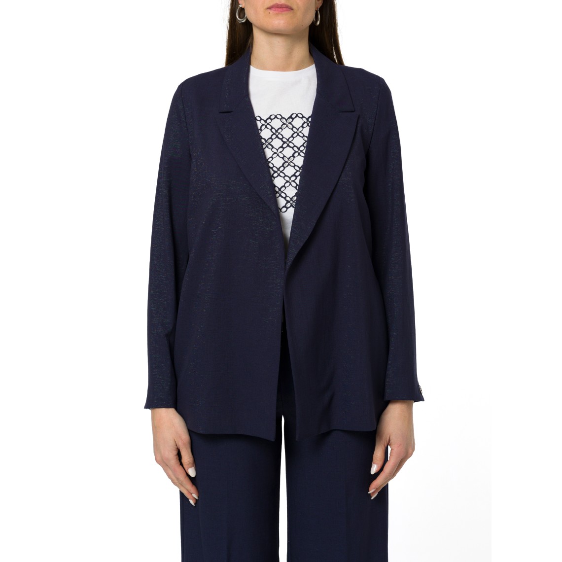 Giacca in viscosa e lamè Emme Marella