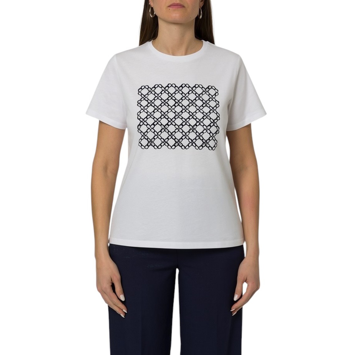 T-shirt in cotone con stampa Emme Marella