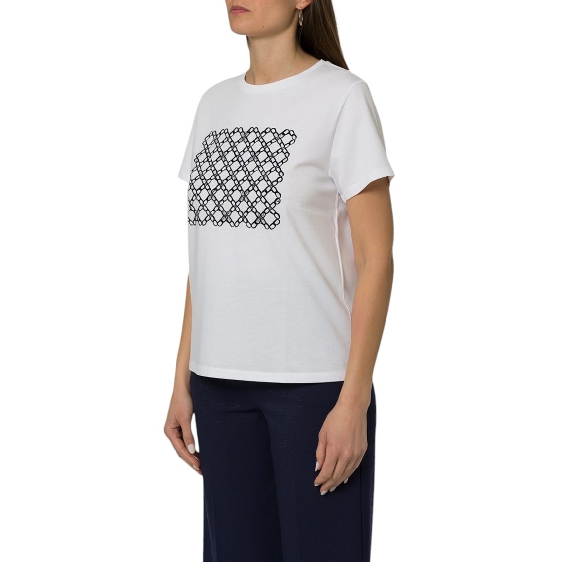 T-shirt in cotone con stampa Emme Marella