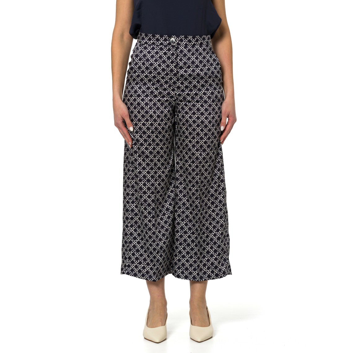 Pantaloni in twill stampato Emme Marella