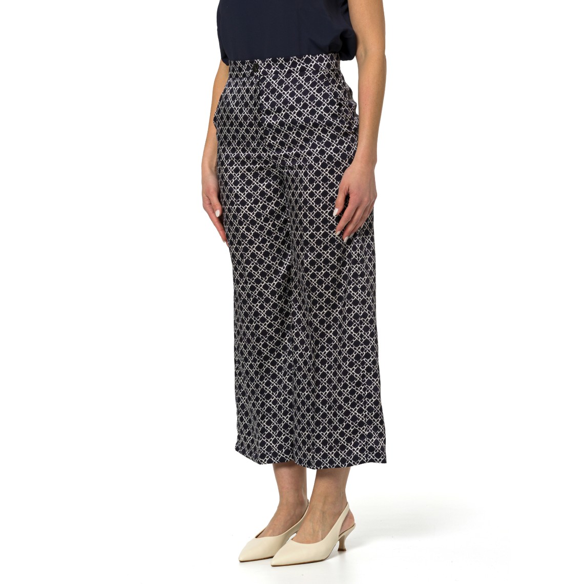 Pantaloni in twill stampato Emme Marella