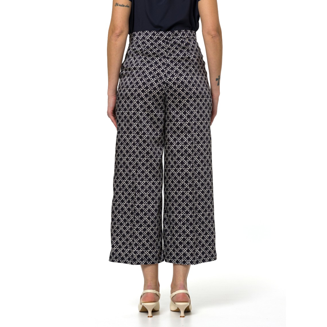 Pantaloni in twill stampato Emme Marella