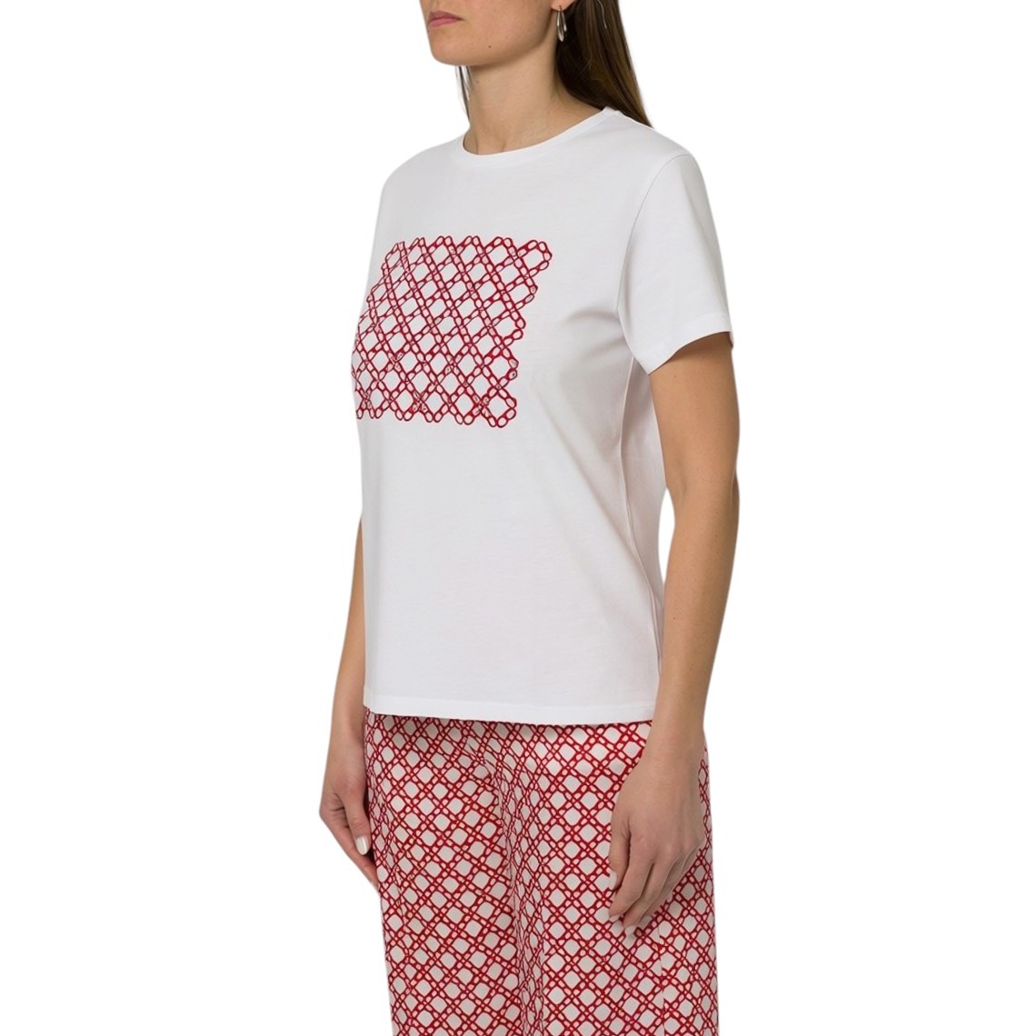 T-shirt in cotone con stampa Emme Marella