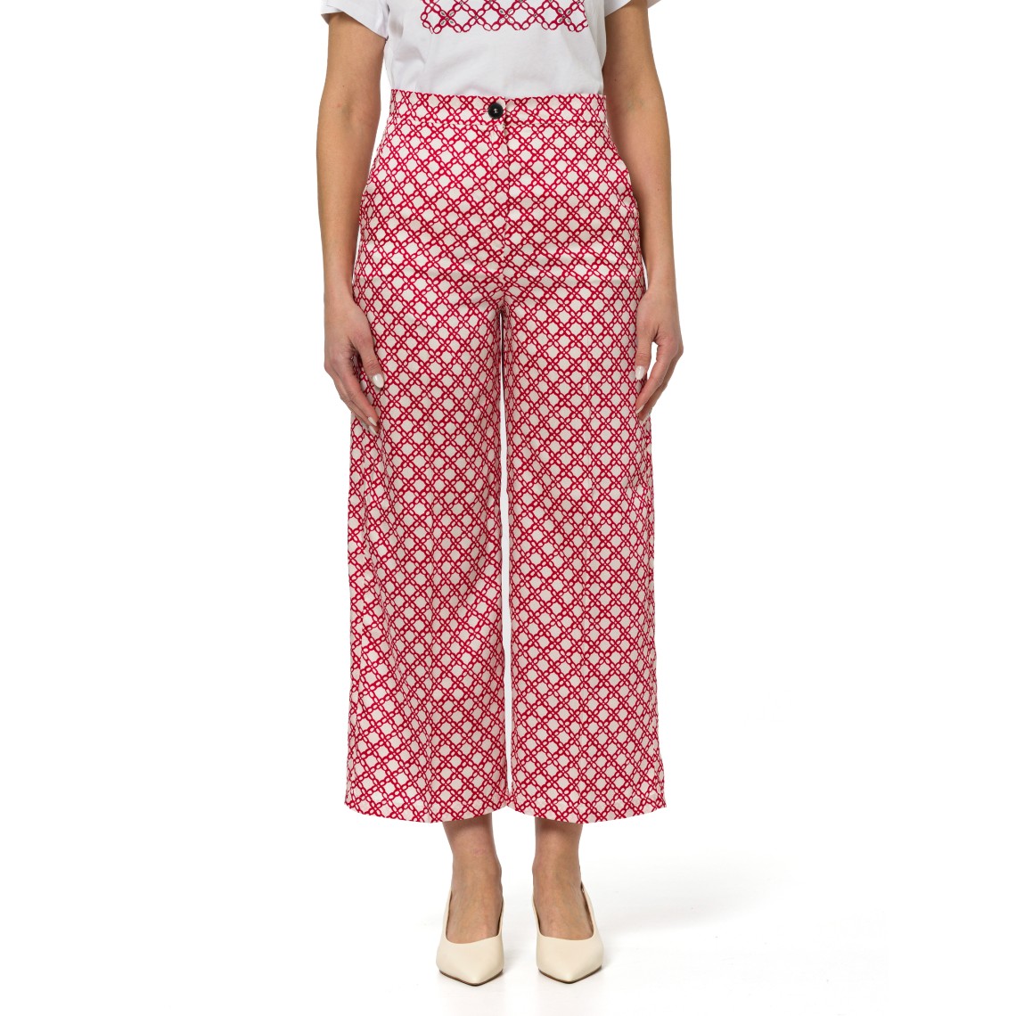 Pantaloni in twill stampato Emme Marella