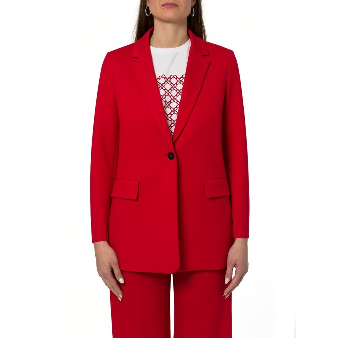 Giacca monopetto in jersey stretch Emme Marella