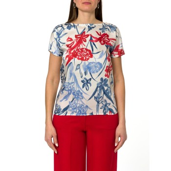 Blusa in twill stampato Emme Marella
