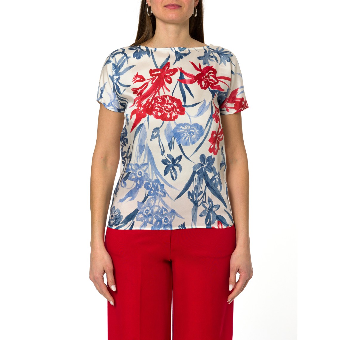 Blusa in twill stampato Emme Marella