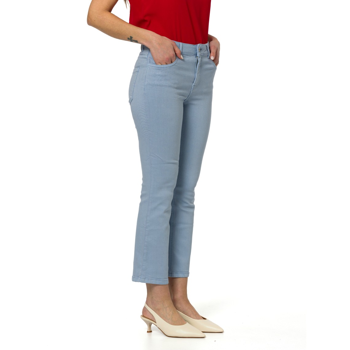 Pantaloni flare in gabardina stretch Emme Marella