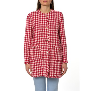 Giacca lunga in stuoia con frange Emme Marella