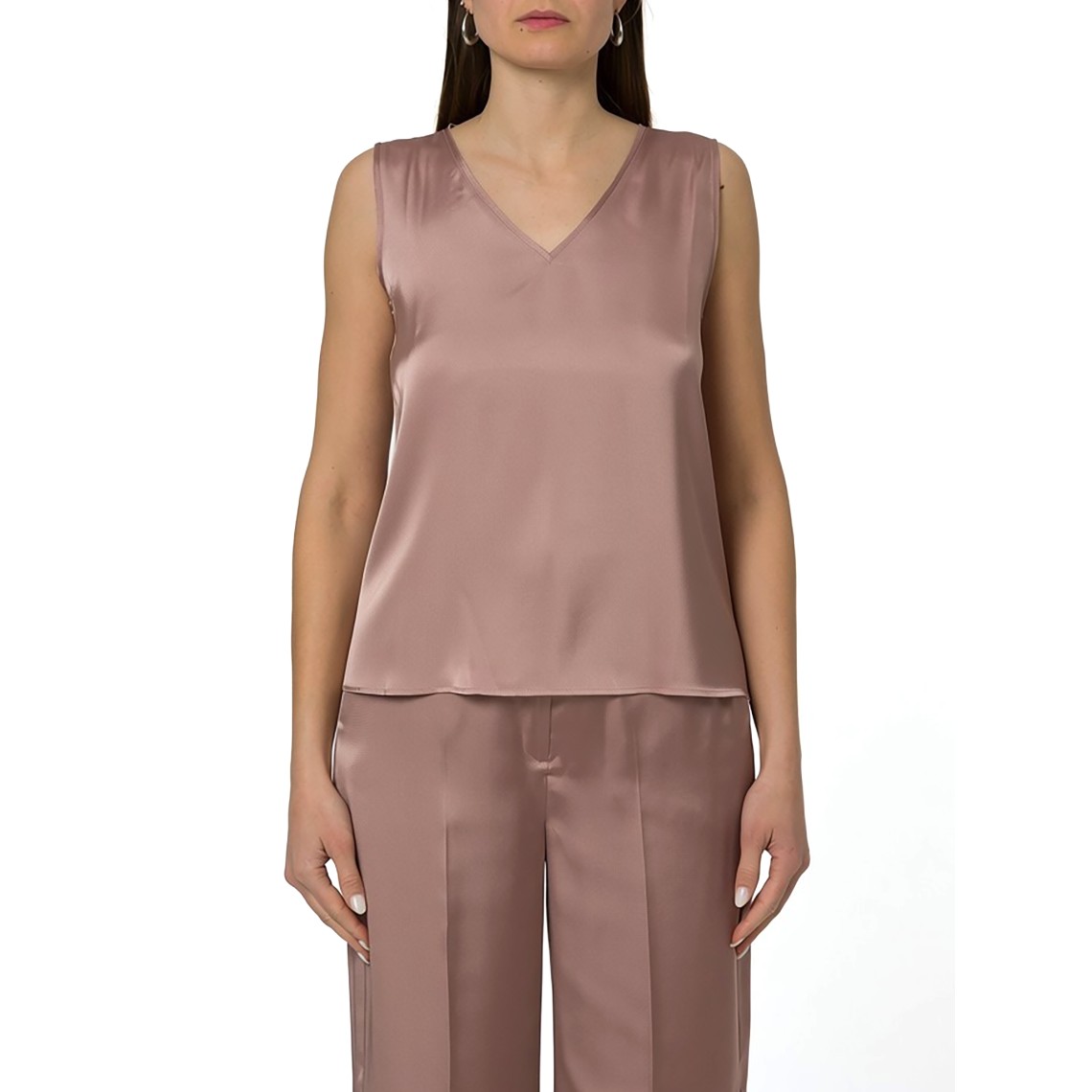 Top in raso con scollo a V Emme Marella