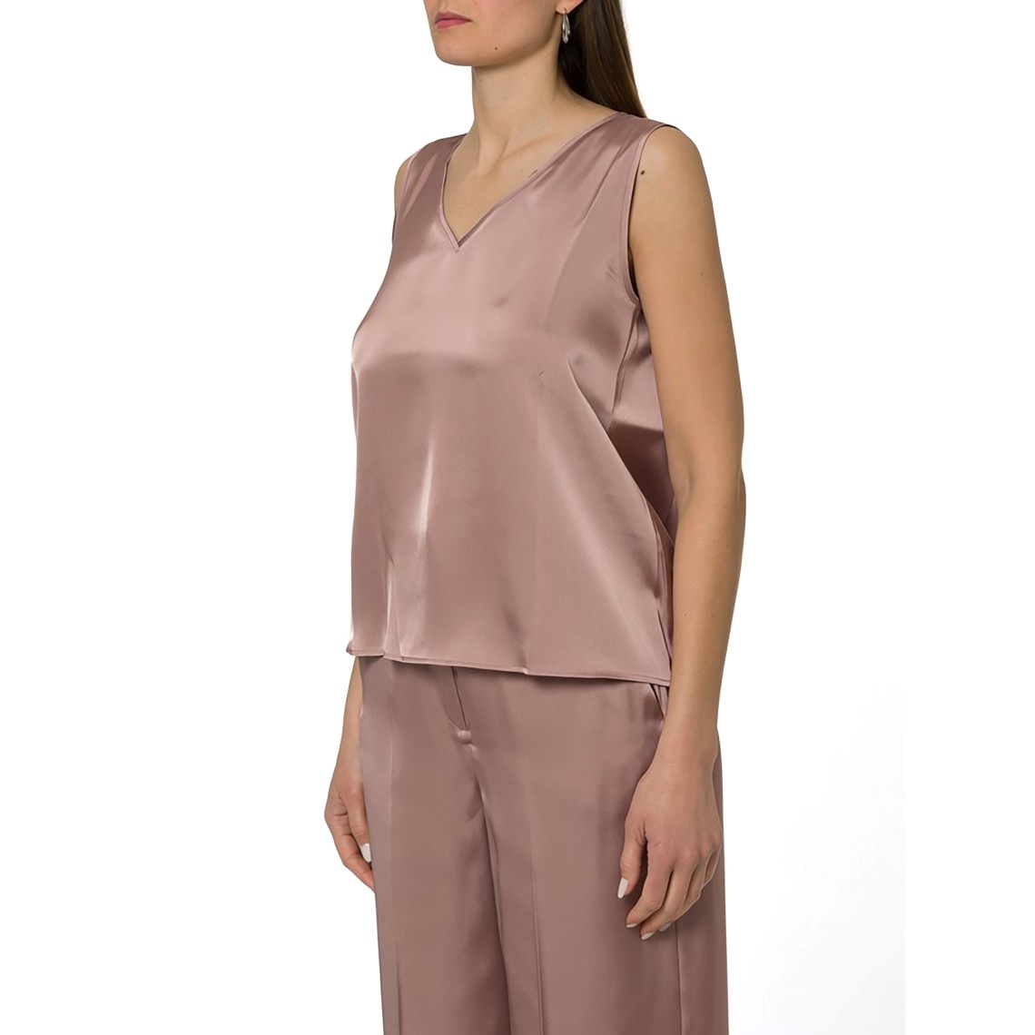 Top in raso con scollo a V Emme Marella