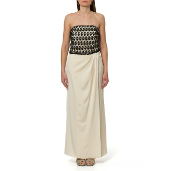 Abito Hanita Couture con corpino in macramè