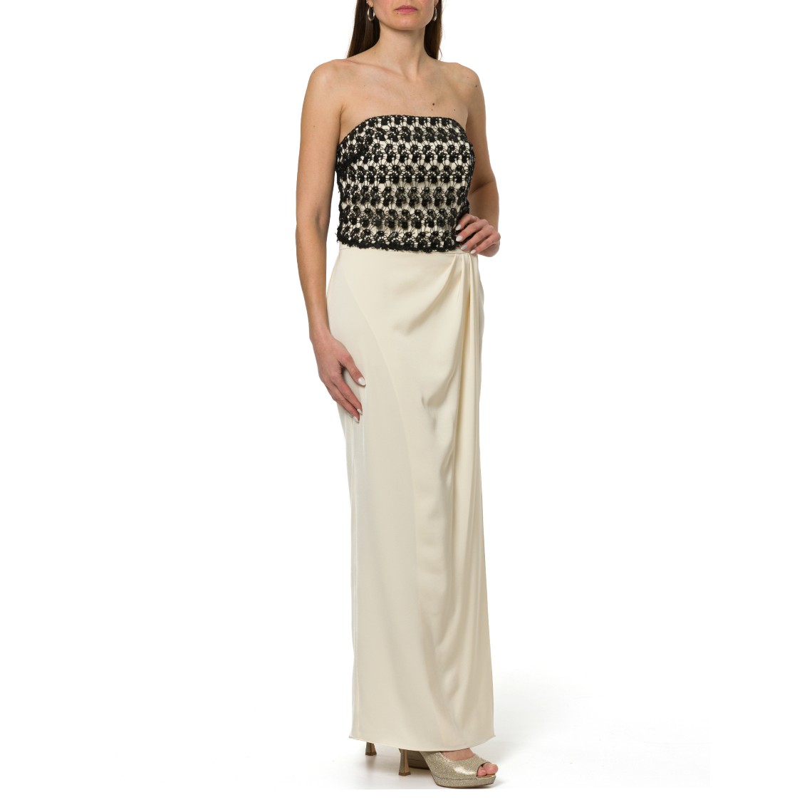 Abito Hanita Couture con corpino in macramè