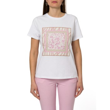 T-shirt in cotone con stampa Emme Marella
