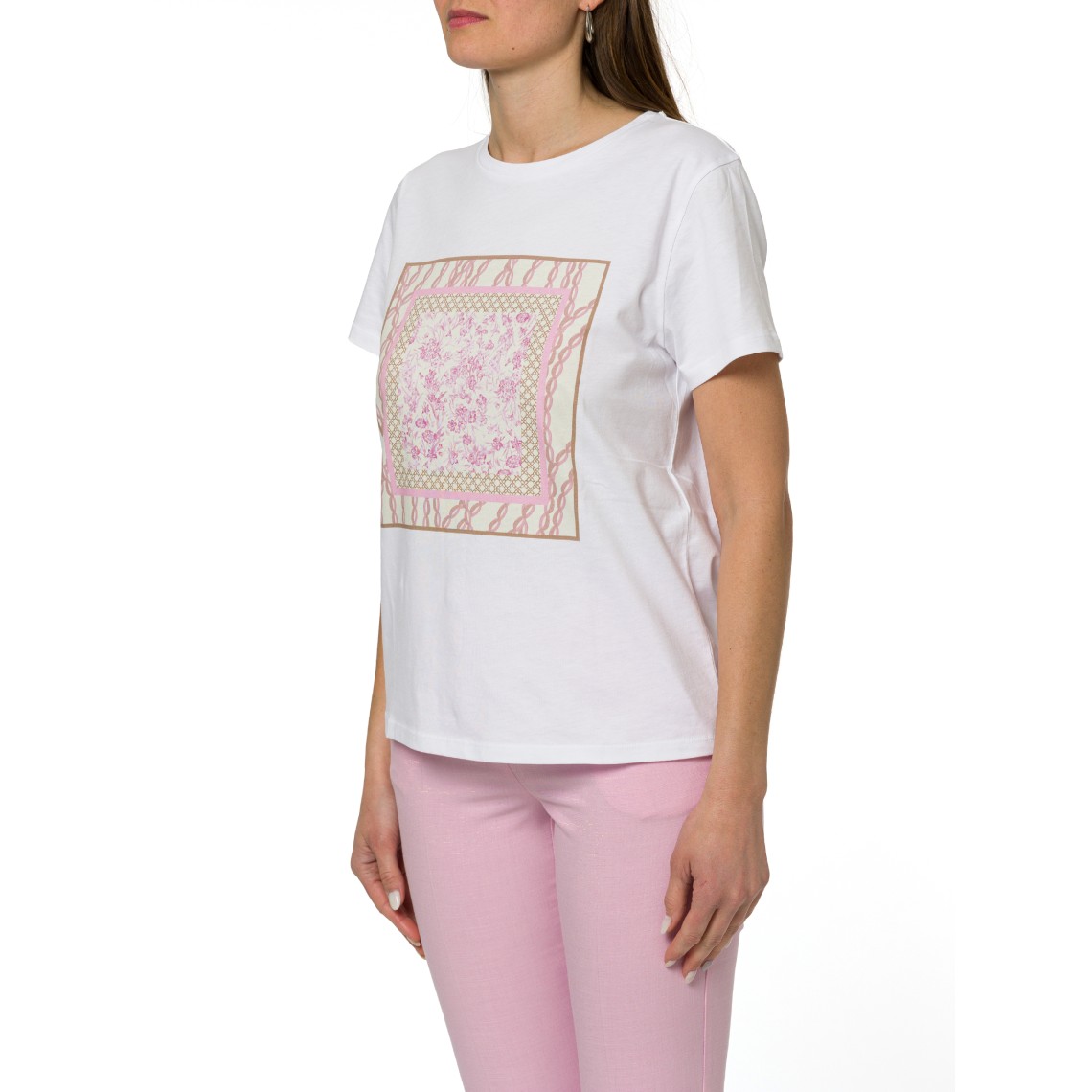 T-shirt in cotone con stampa Emme Marella