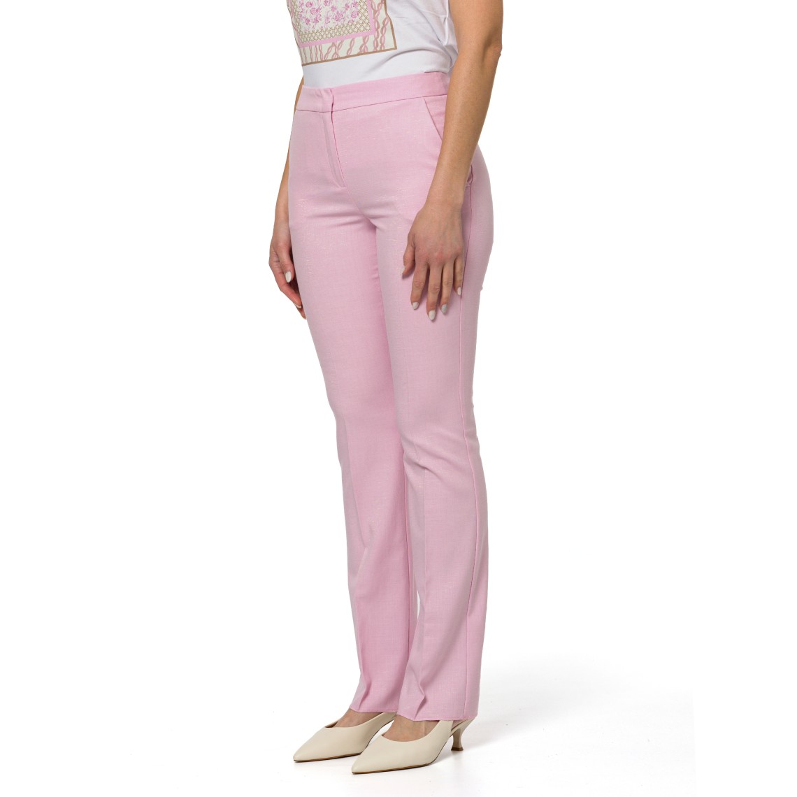 Pantaloni fluidi con lamè Emme Marella