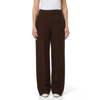 Pantaloni ampi in blend di lino Pennyblack