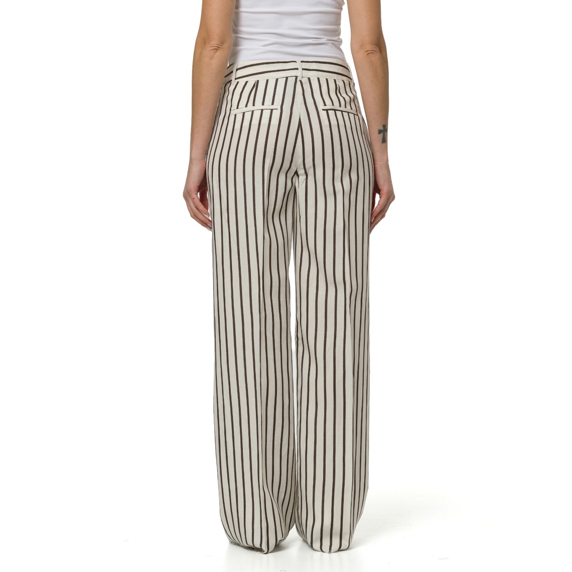 Pantaloni ampi in blend di lino Pennyblack