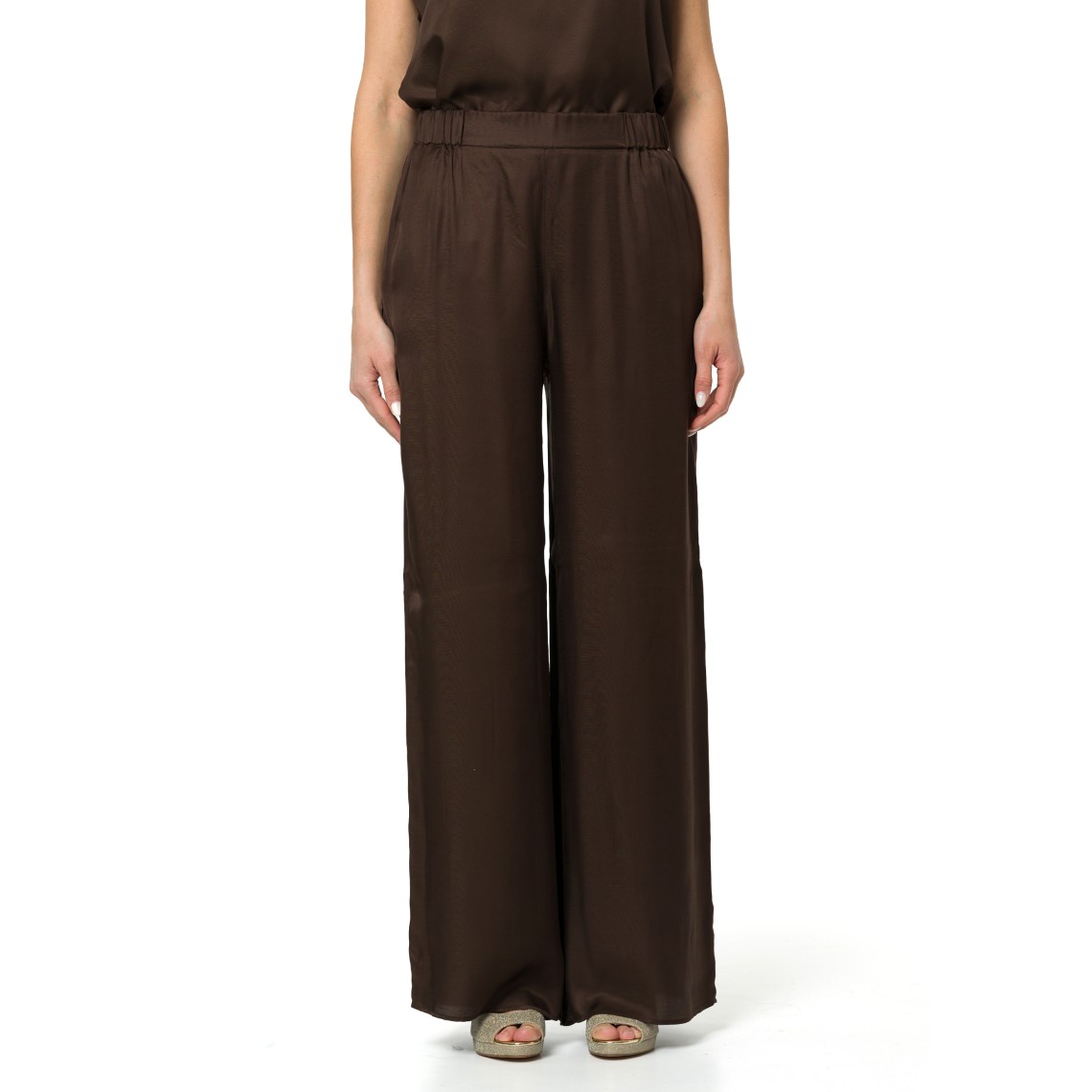 Pantaloni ampi in twill fluido Pennyblack