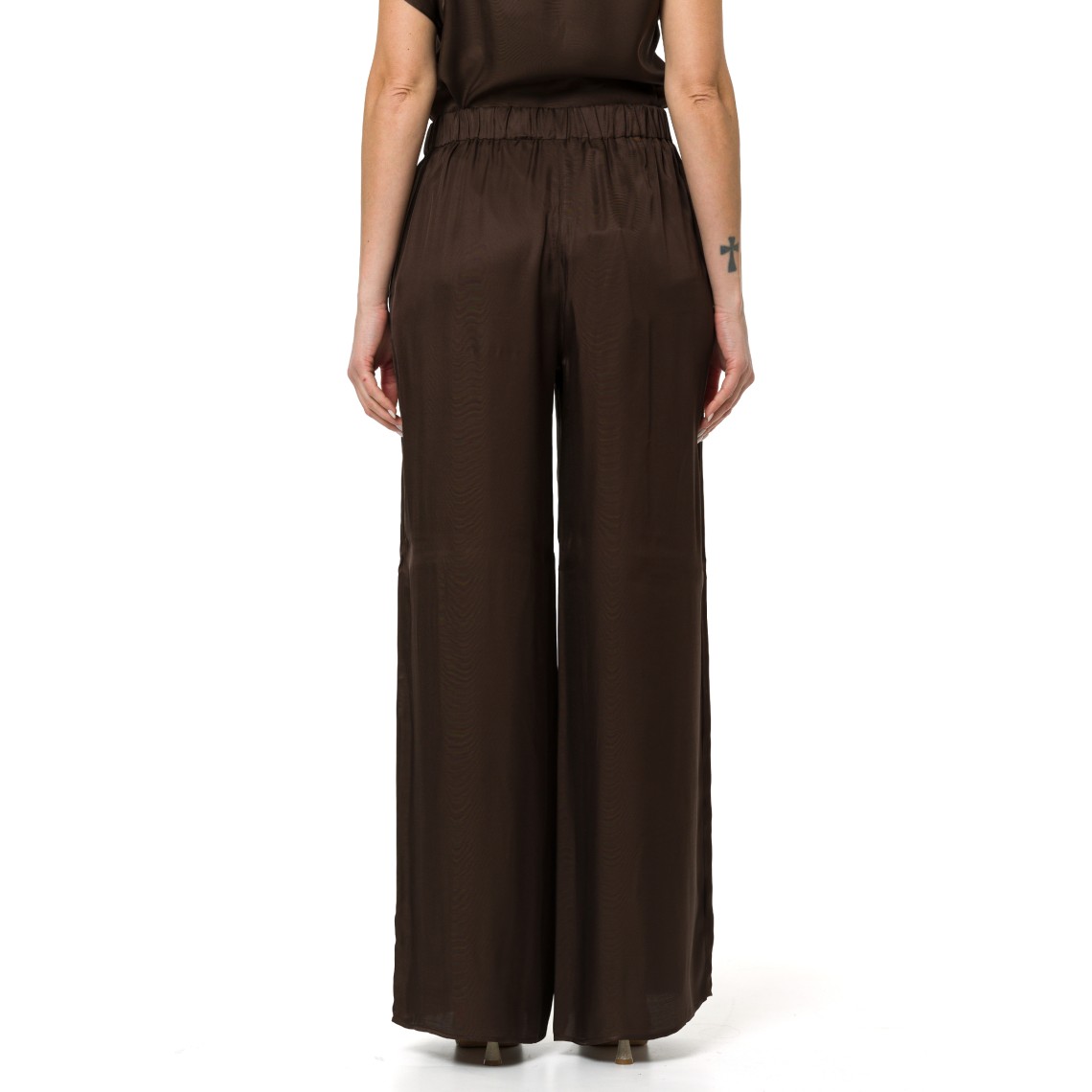 Pantaloni ampi in twill fluido Pennyblack