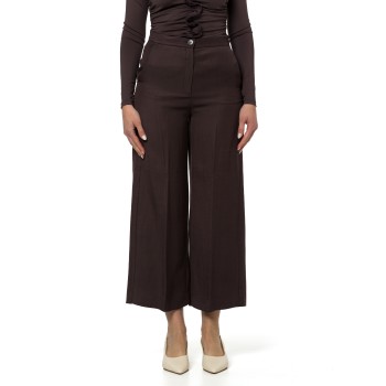 Pantaloni in twill di misto lino Emme Marella