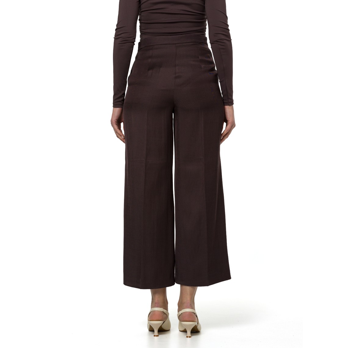 Pantaloni in twill di misto lino Emme Marella