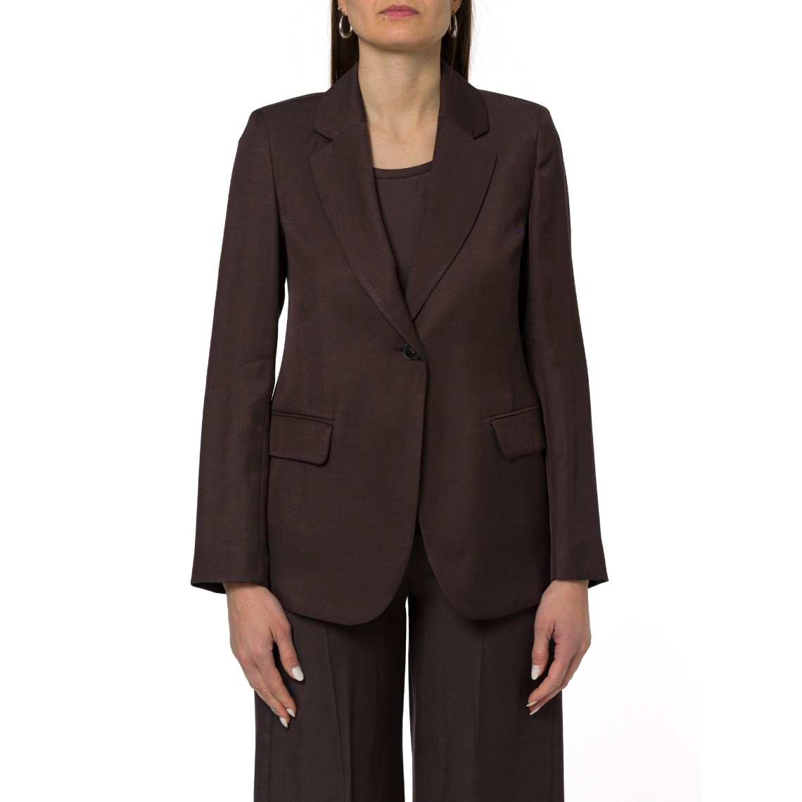 Giacca in twill di misto lino Emme Marella