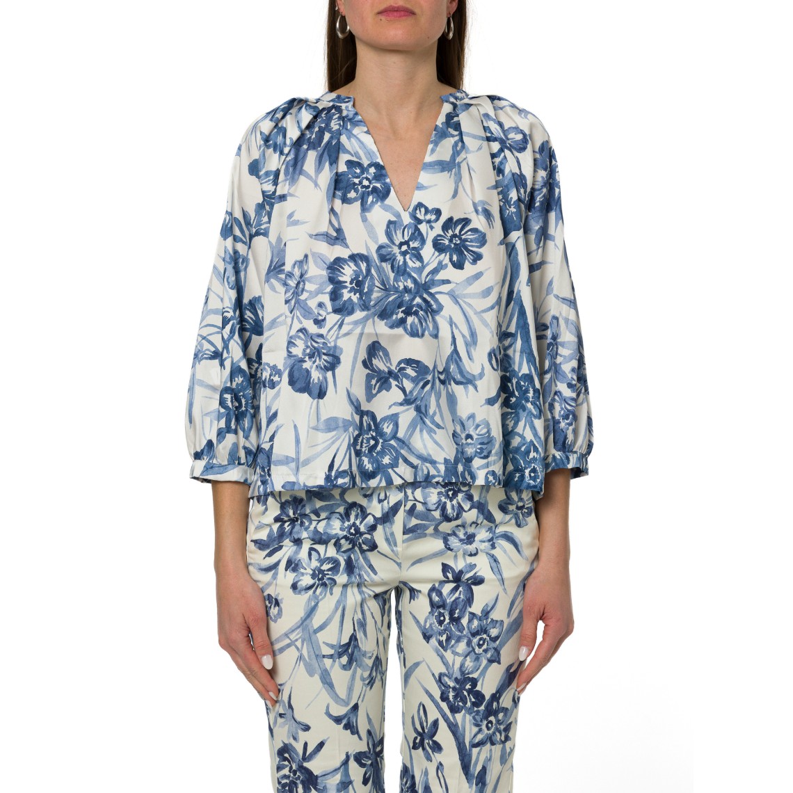 Blusa in twill stampato Emme Marella