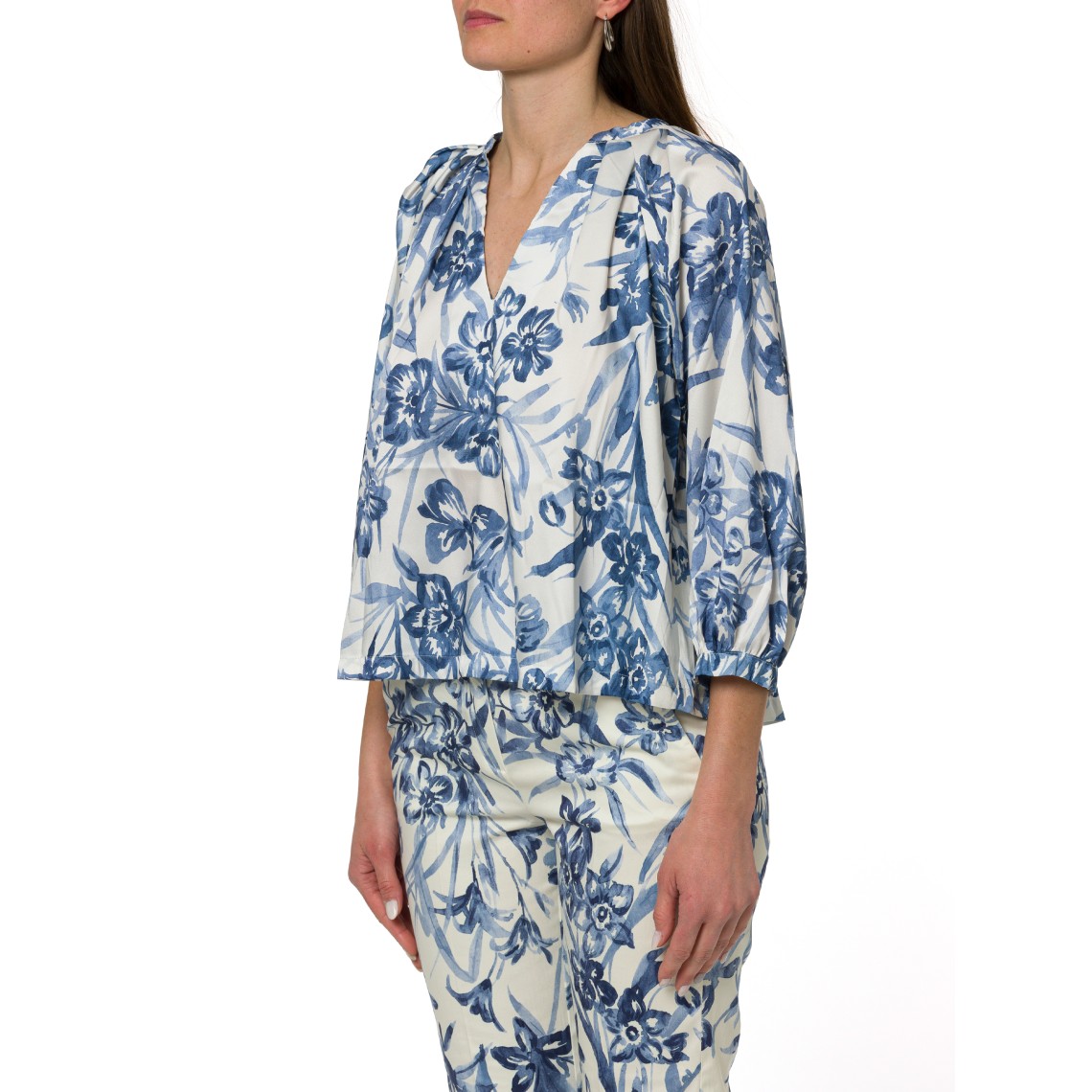 Blusa in twill stampato Emme Marella