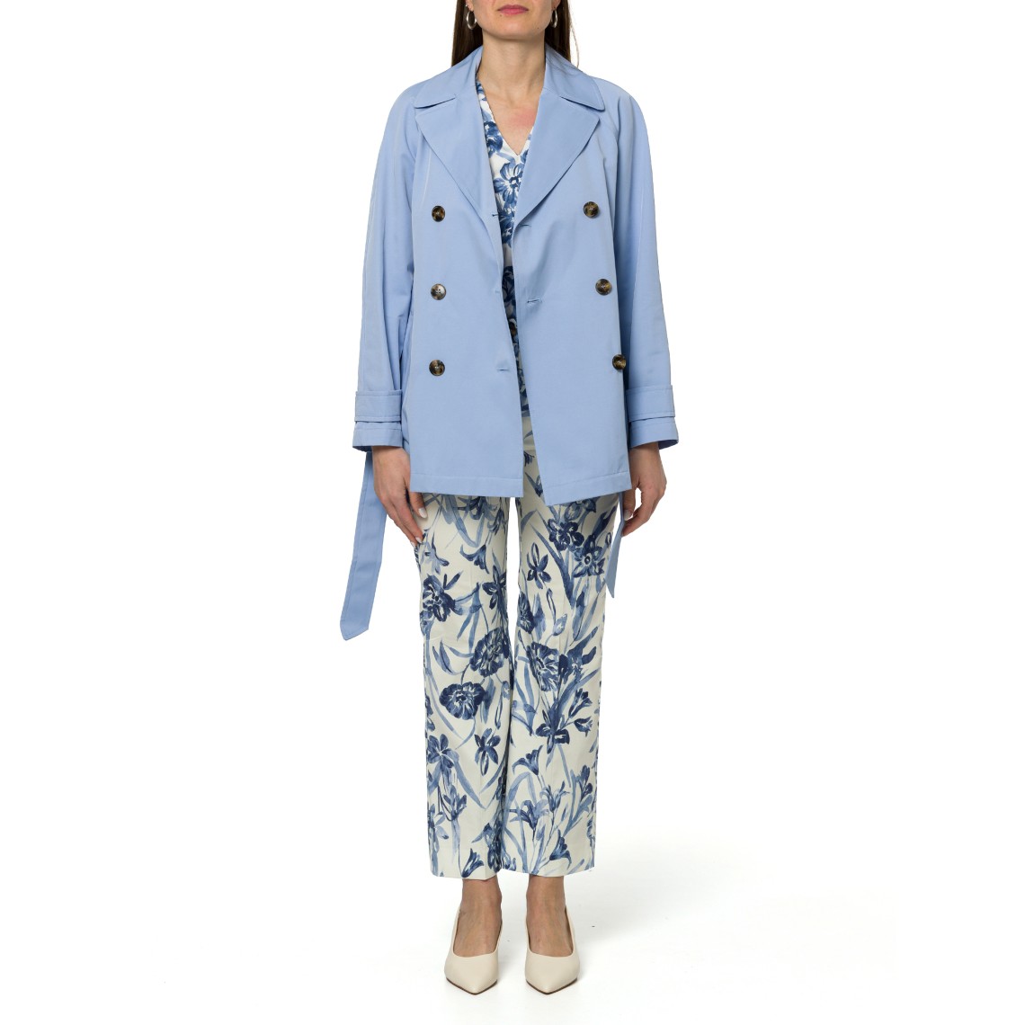 Trench corto impermeabile con cintura Emme Marella