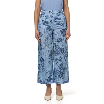 Pantaloni in twill stampato Emme Marella