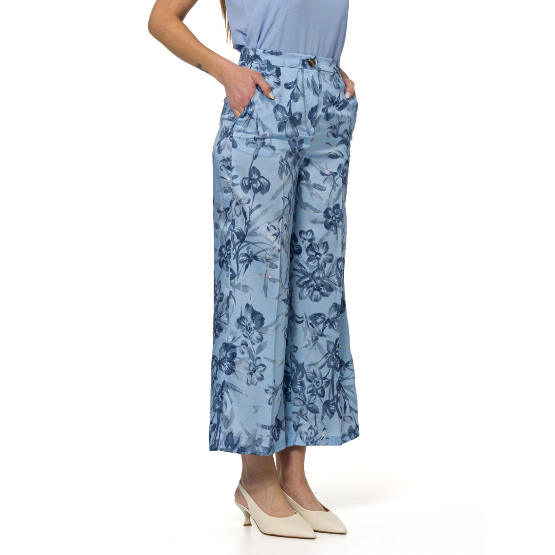 Pantaloni in twill stampato Emme Marella