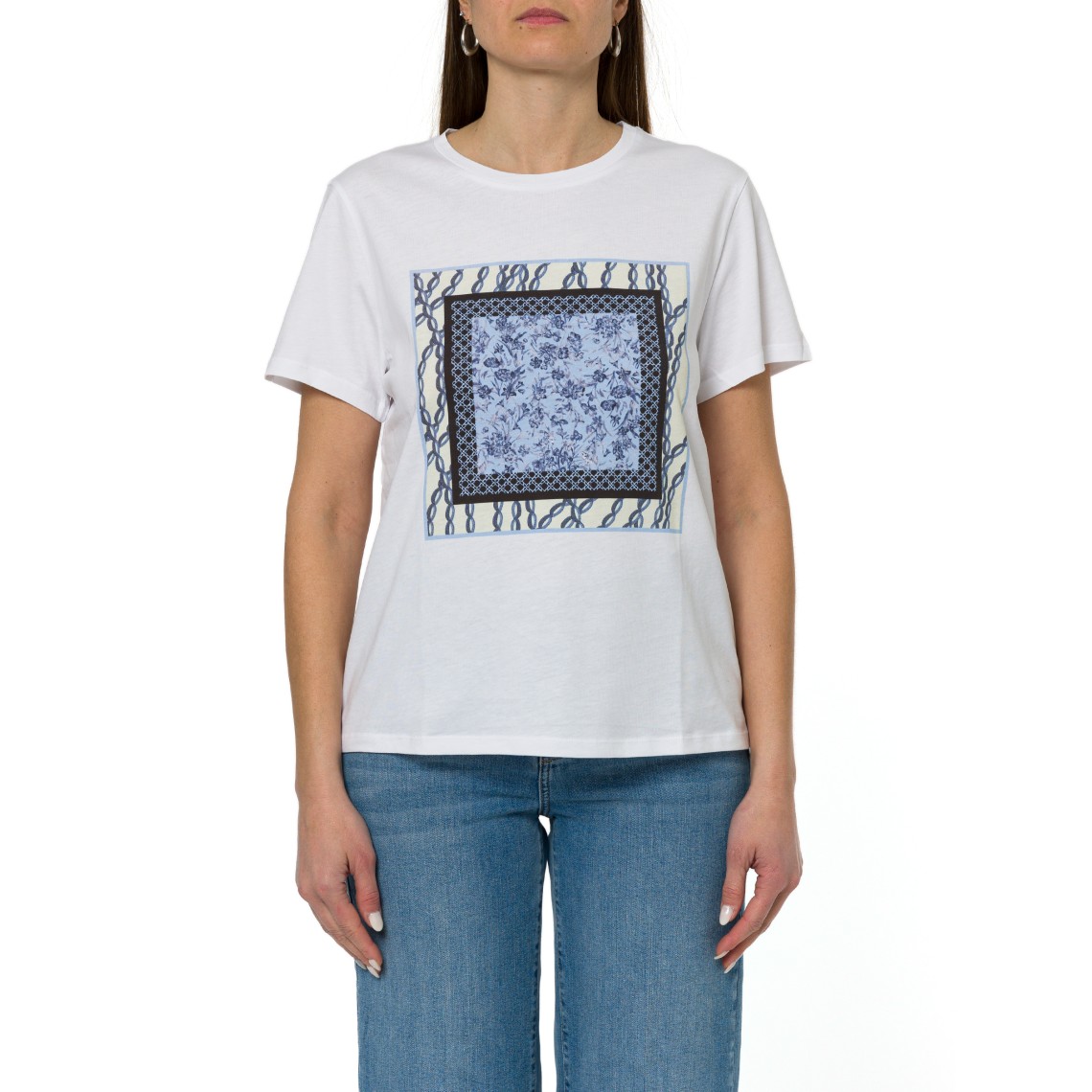 T-shirt in cotone con stampa Emme Marella