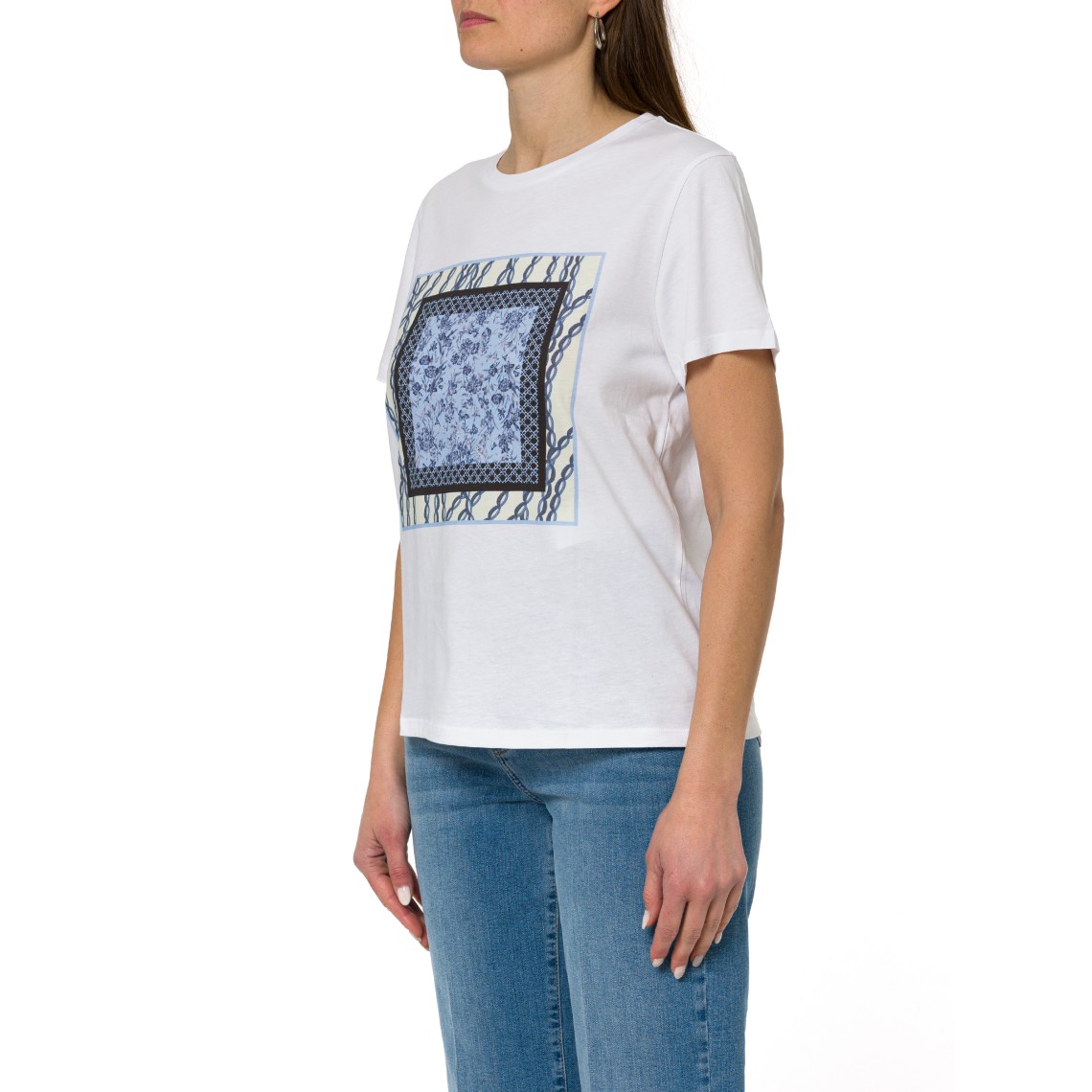 T-shirt in cotone con stampa Emme Marella