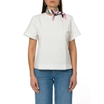 T-shirt in jersey di cotone con foulard Emme Marella