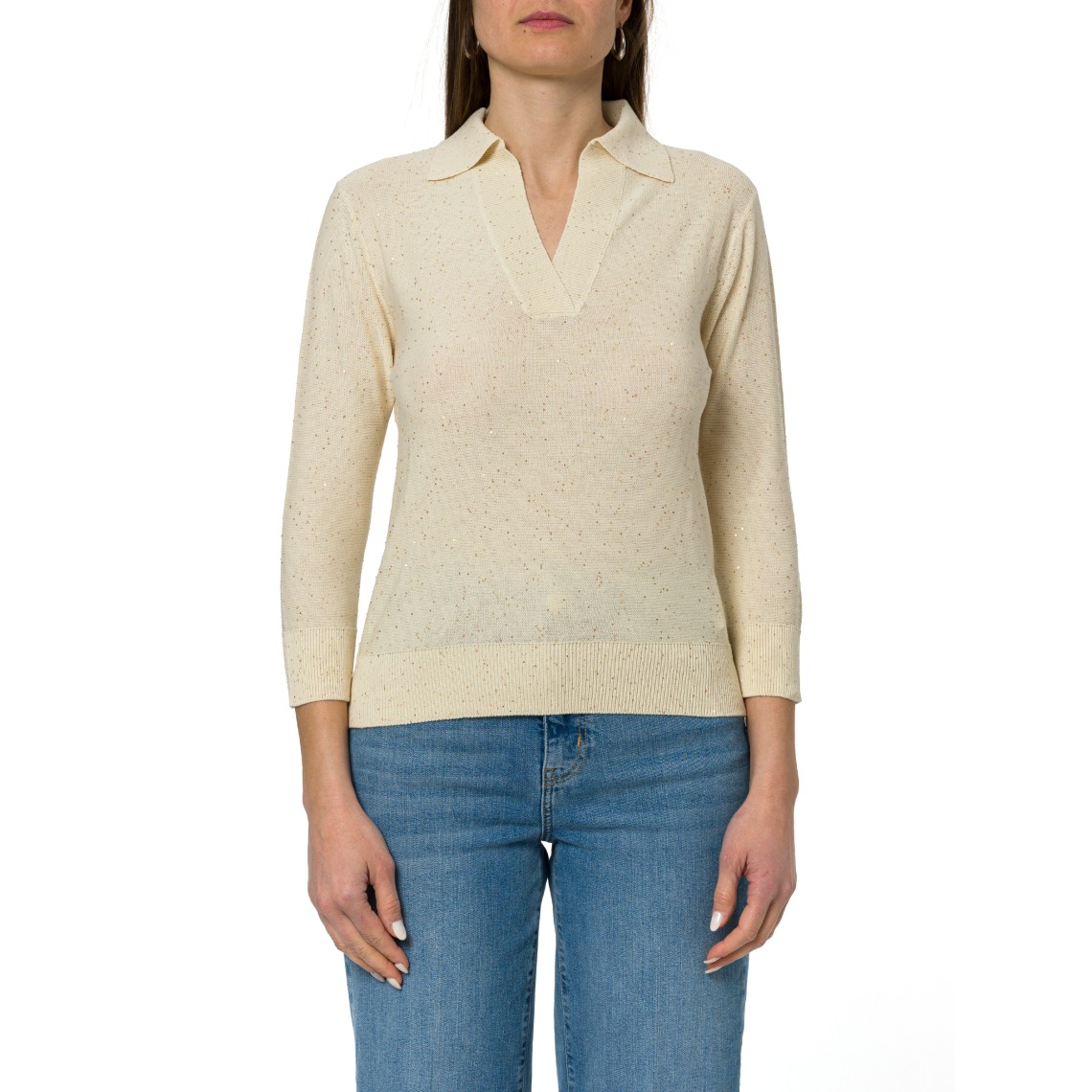 Polo con paillettes Emme Marella