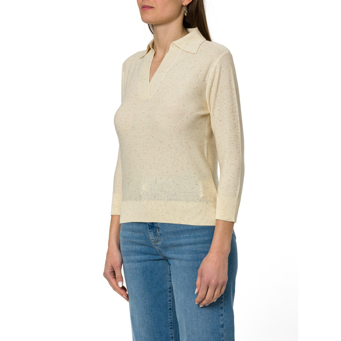 Polo con paillettes Emme Marella