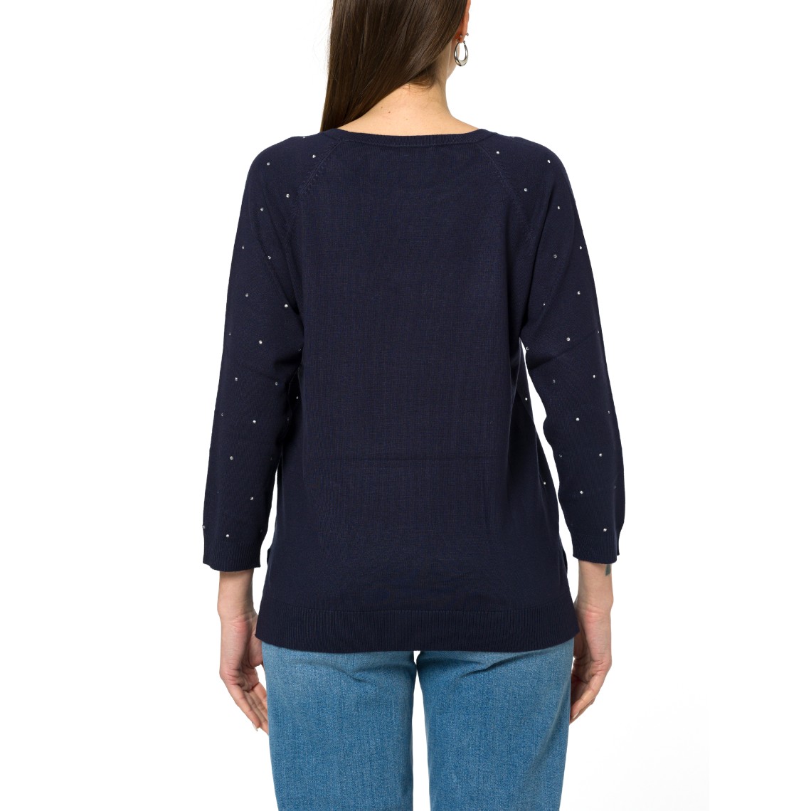 Maglia girocollo con strass Emme Marella