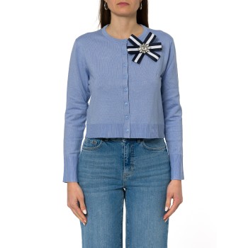 Cardigan corto con spilla a coccarda Emme Marella