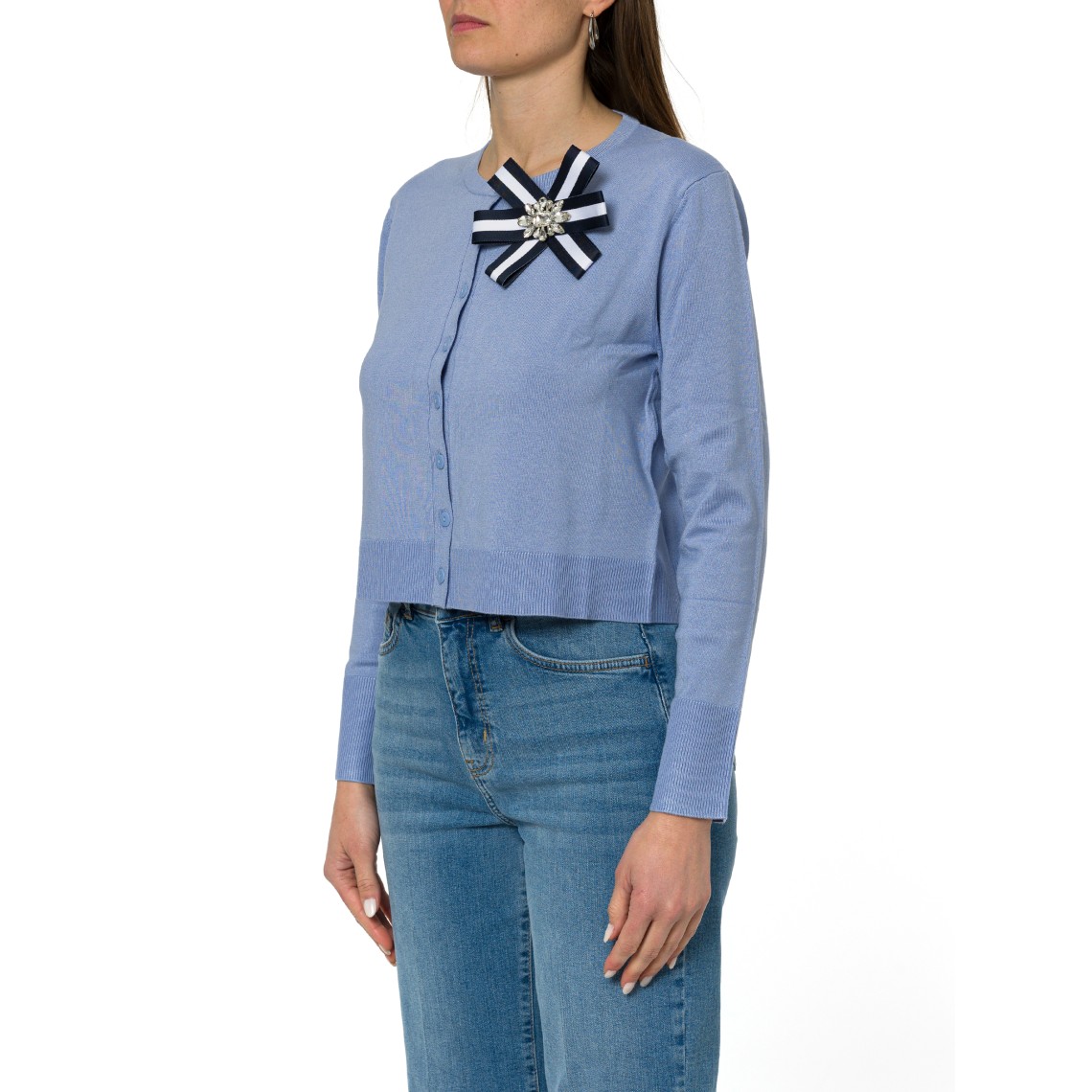 Cardigan corto con spilla a coccarda Emme Marella