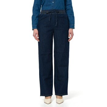 Pantaloni ampi in denim con coulisse Emme Marella