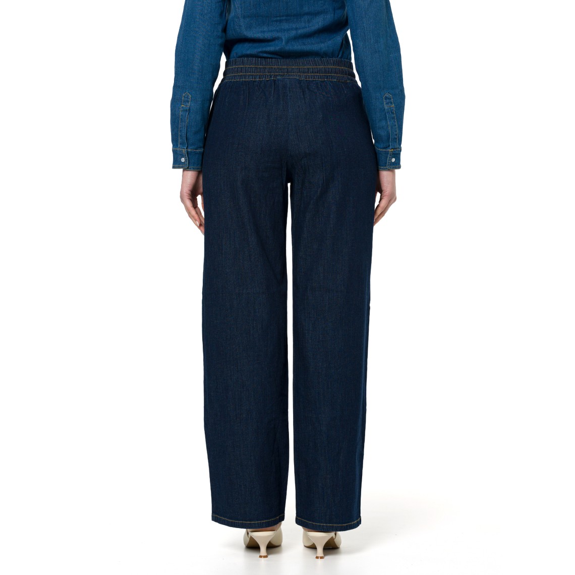 Pantaloni ampi in denim con coulisse Emme Marella