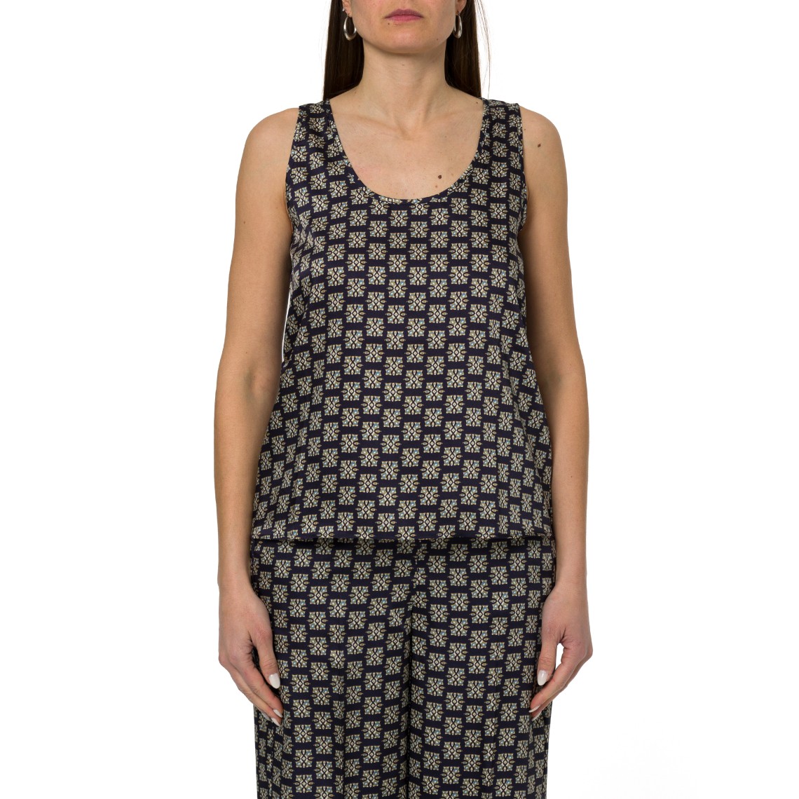 Canotta in twill stampato Emme Marella