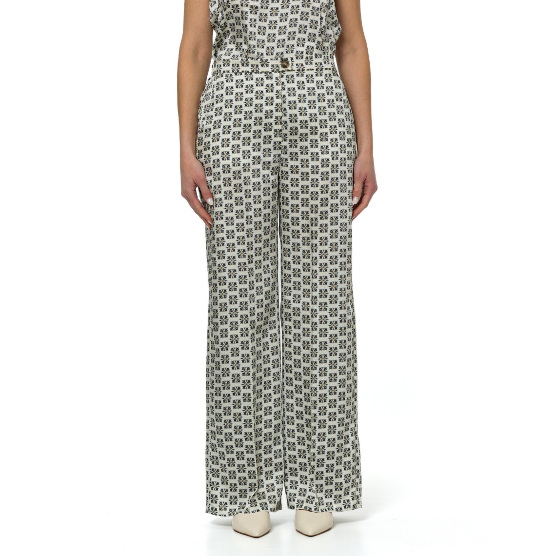 Pantaloni in twill stampato Emme Marella