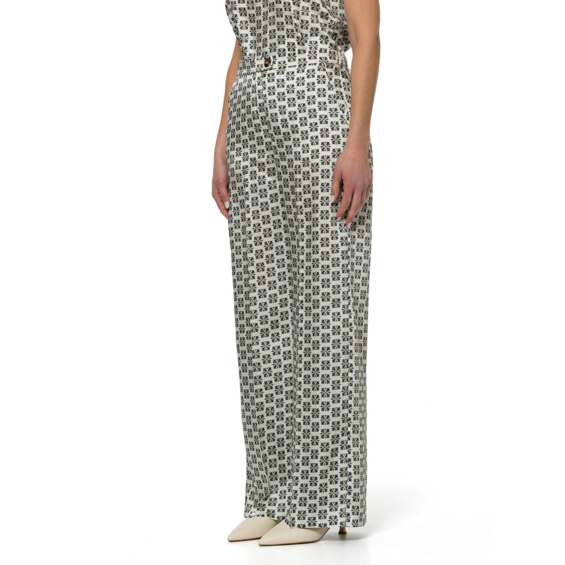 Pantaloni in twill stampato Emme Marella