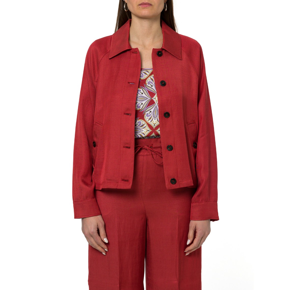 Giacchina in twill di misto lino Emme Marella